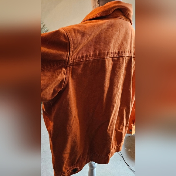 Medium weight Orange Denim Jacket - Picture 5 of 7
